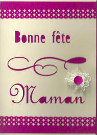 bonne fête maman fleur dentelle