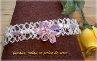 tour de cou dentelle et rubans