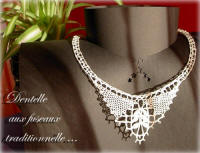 tour de cou dentelle aux fuseaux