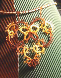 bijou pendentif coeur frivolité