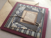 carte vintage bleue