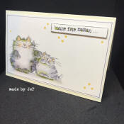 carte aquarelle maman chat