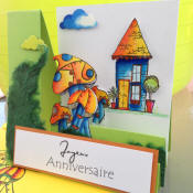 carte voeux maison champignon couleur