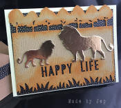 carte fait main les lions