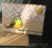 carte fait main oiseau strass