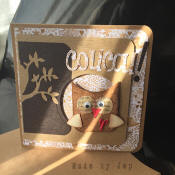 carte fait main chouette coucou