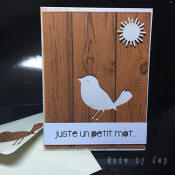 carte fait main juste un petit mot