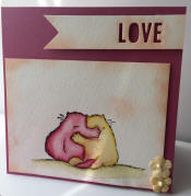 carte de voeux modèle unique cats in love