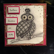 carte de voeux zentangle modèle unique dessiné main