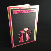 carte de voeux joyeux anniversaire les chats
