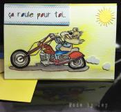 carte fait main biker