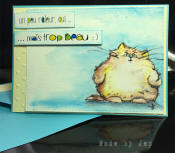 carte fait main chat raleur !