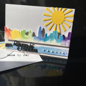 carte la ville aquarelle
