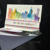 carte la ville aquarelle