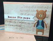 carte fête des pères : papa nounours