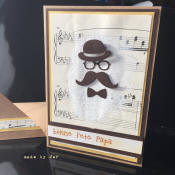 carte fête des pères : papa musicien