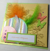 carte paques papillons