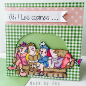 carte fait main 4 copines