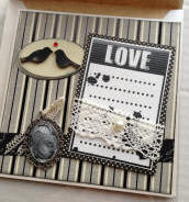 carte St Valentin : les oiseaux amoureux !
